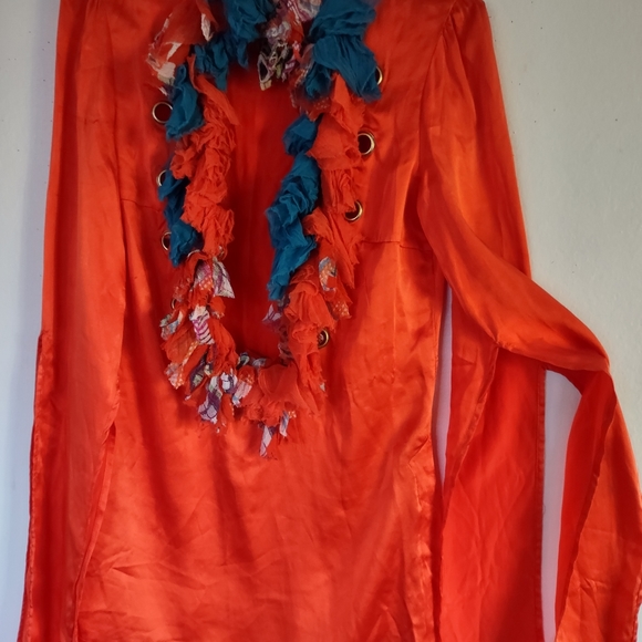 JUSTCAVALLI 100% silk vintage blouse. Size 40. - Picture 3 of 5